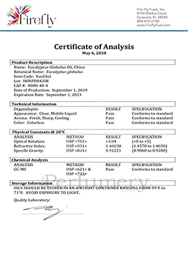 فايرفلاي زيت الأوكالبتوس العطري النقي 100% من فايرفلاي كوشير، عبوة كبيرة، 16 أونصة | تم اختبار نقاوته بتقنية GC/MS | درجة علاجية، غير معدل وراثيًا، مقطر بالبخار، نباتي - Image 3